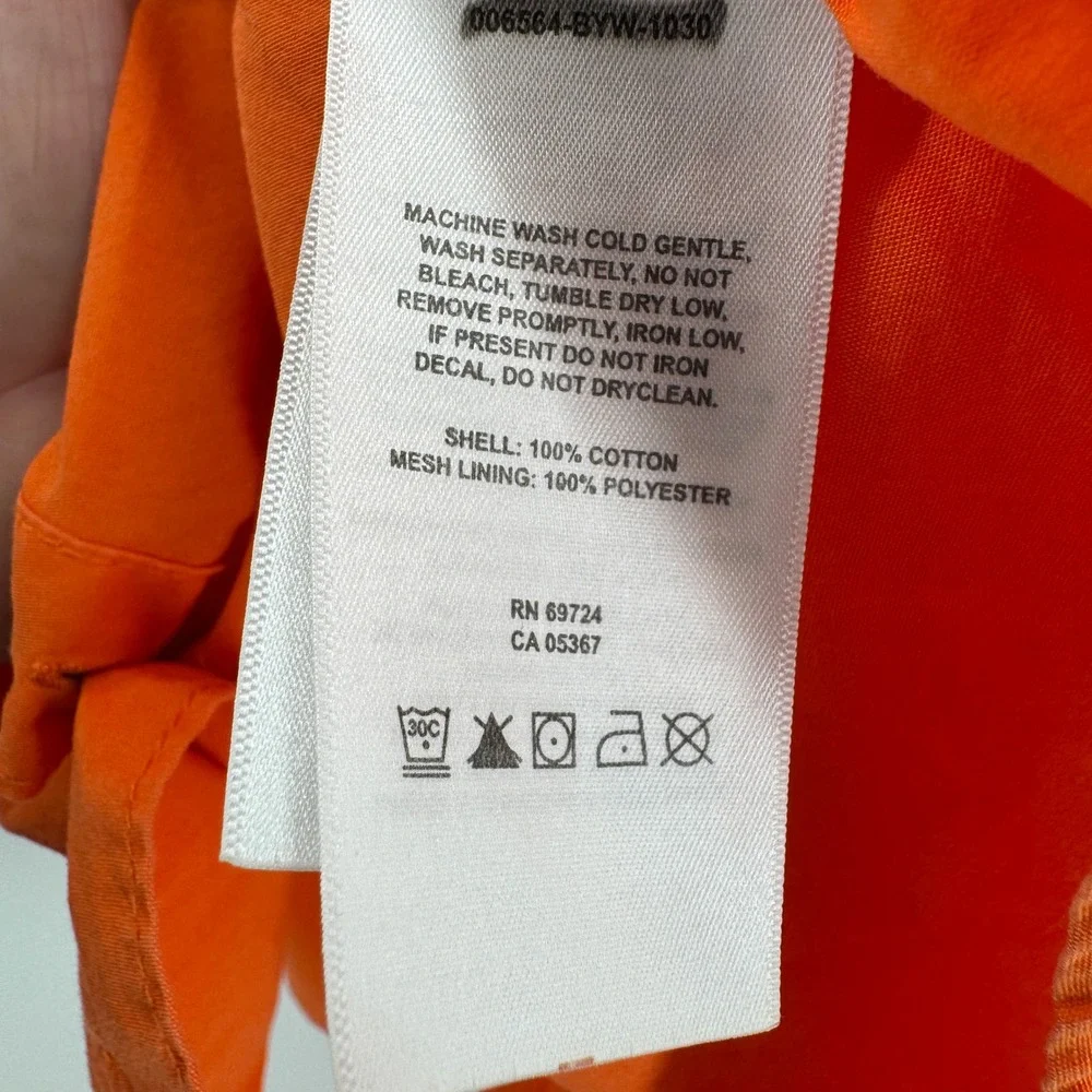Columbia‎ Clemson Tigers PFG Fishing Shirt Mens XXL Orange Short Sleeve Utility
